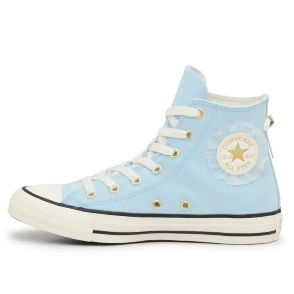 Girls Converse Chuck Taylor YOUTH 6 Blue Fancy Floral High-Top Sneaker Shoes NEW